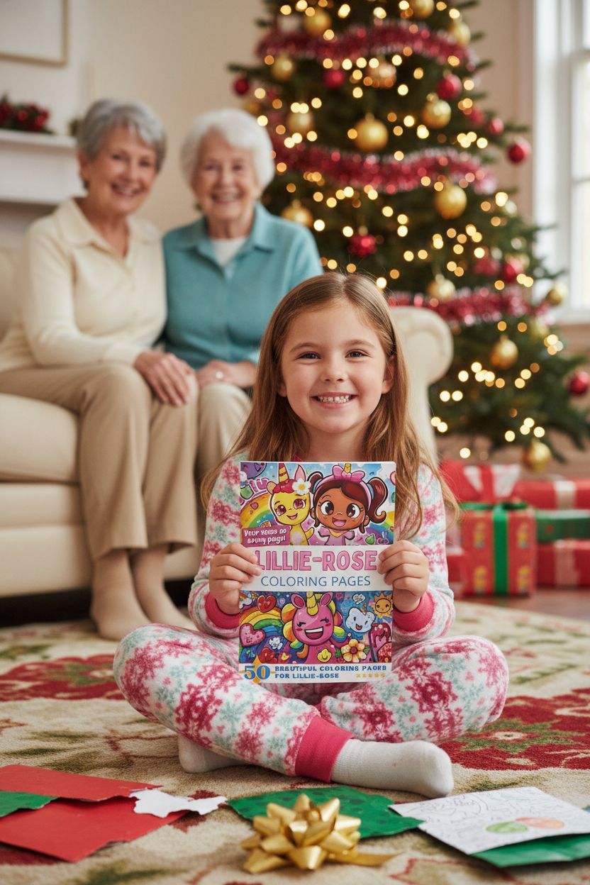 Lillie-Rose Christmas coloring pages gift