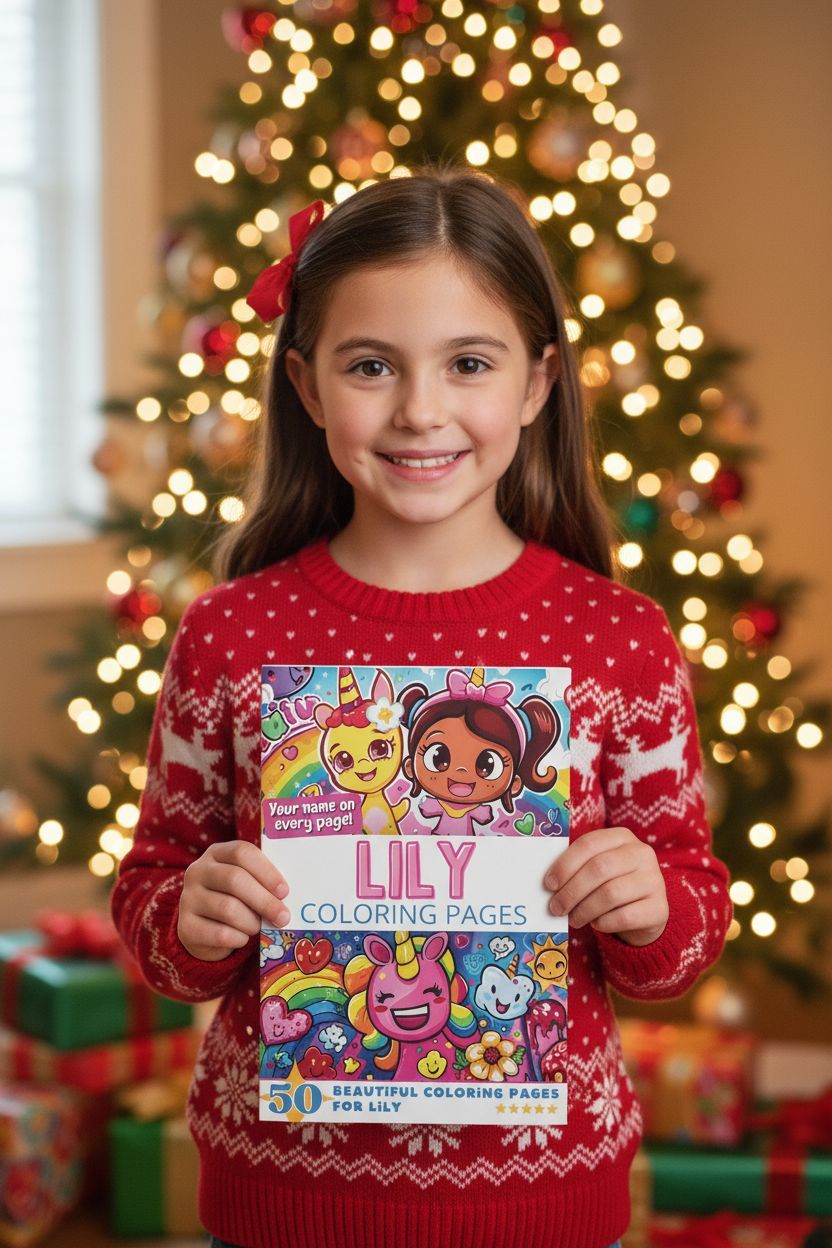 Lily Christmas coloring pages gift