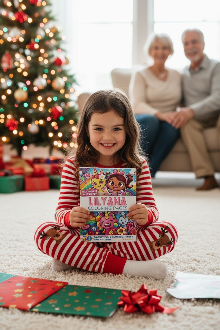 Lilyana Christmas coloring pages gift
