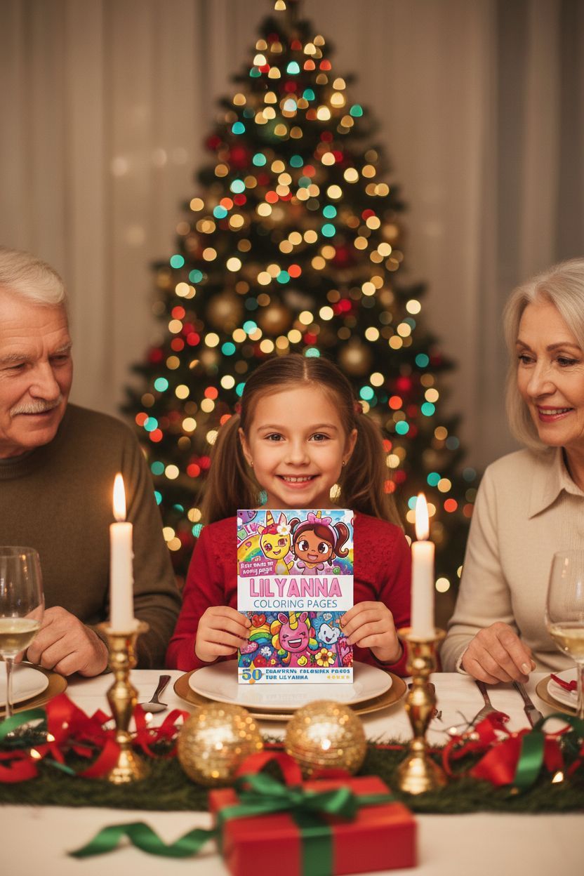 Lilyanna Christmas coloring pages gift