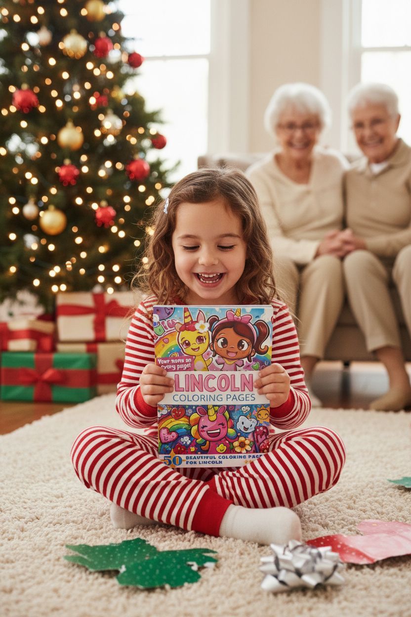Lincoln Christmas coloring pages gift