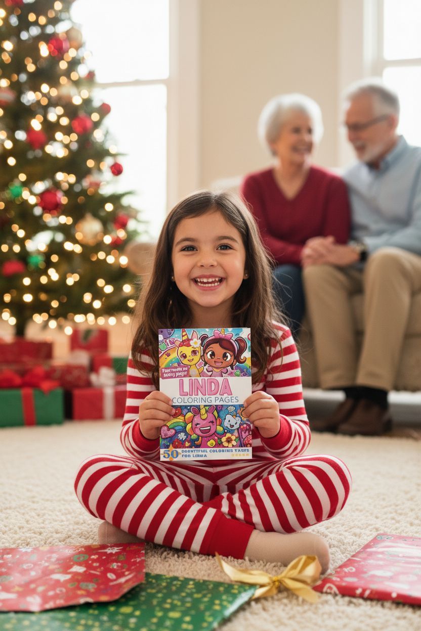 Linda Christmas coloring pages gift