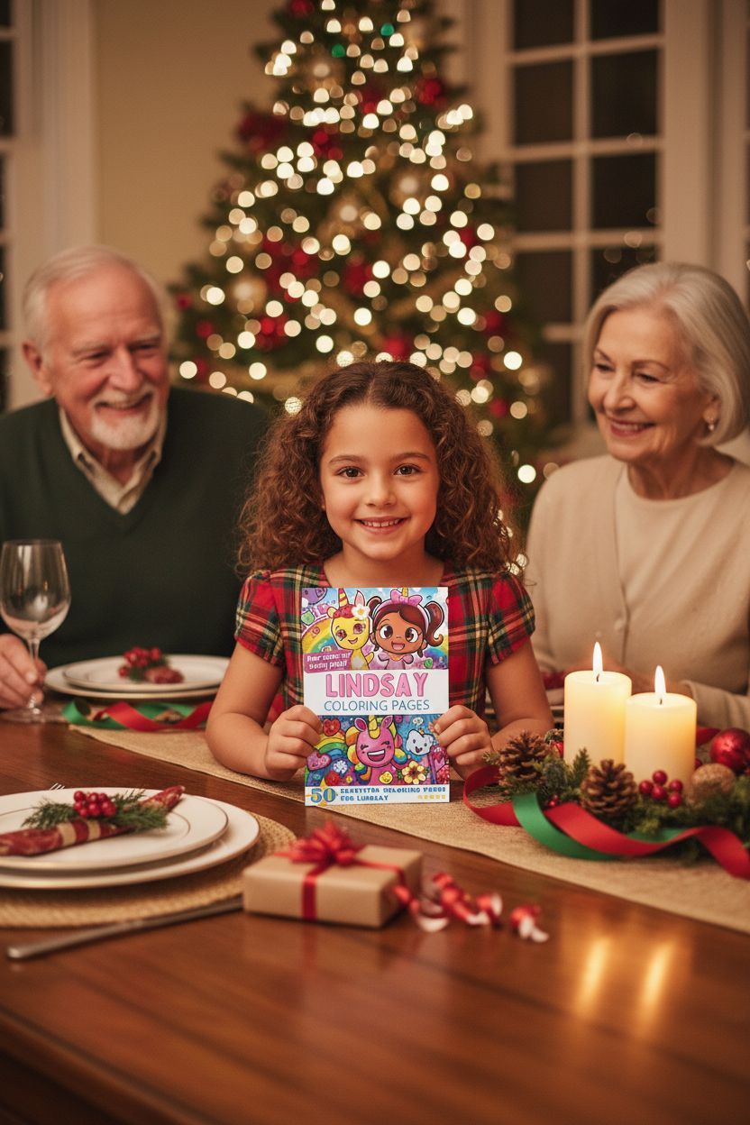 Lindsay Christmas coloring pages gift