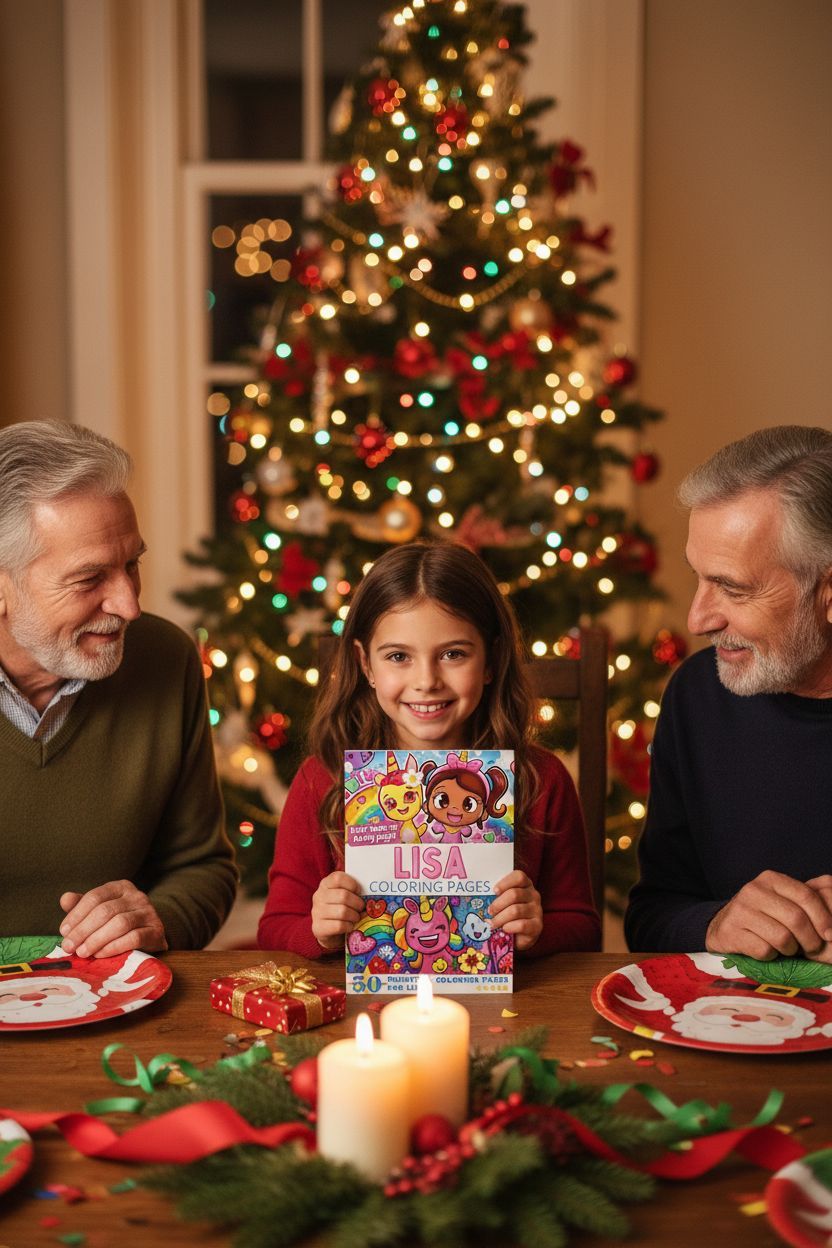 Lisa Christmas coloring pages gift