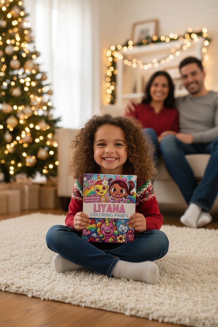 Liyana Christmas coloring pages gift