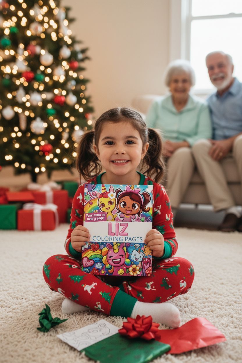 Liz Christmas coloring pages gift