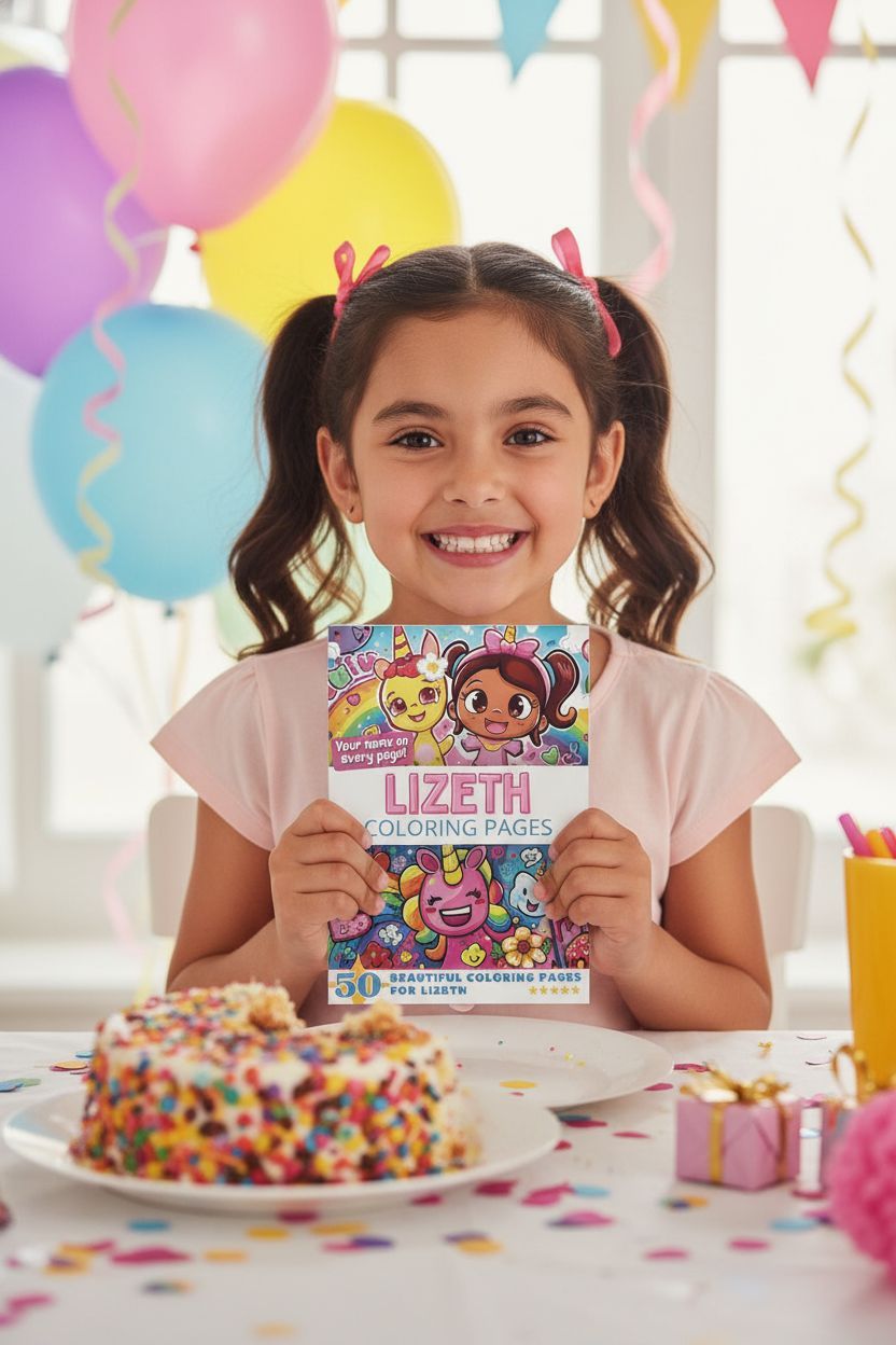 Lizeth coloring book in use