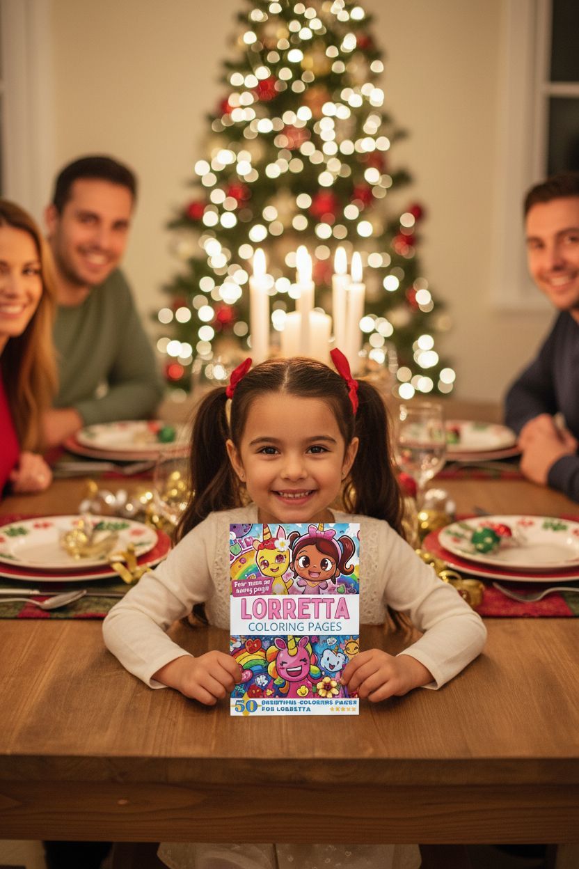 Lorretta Christmas coloring pages gift