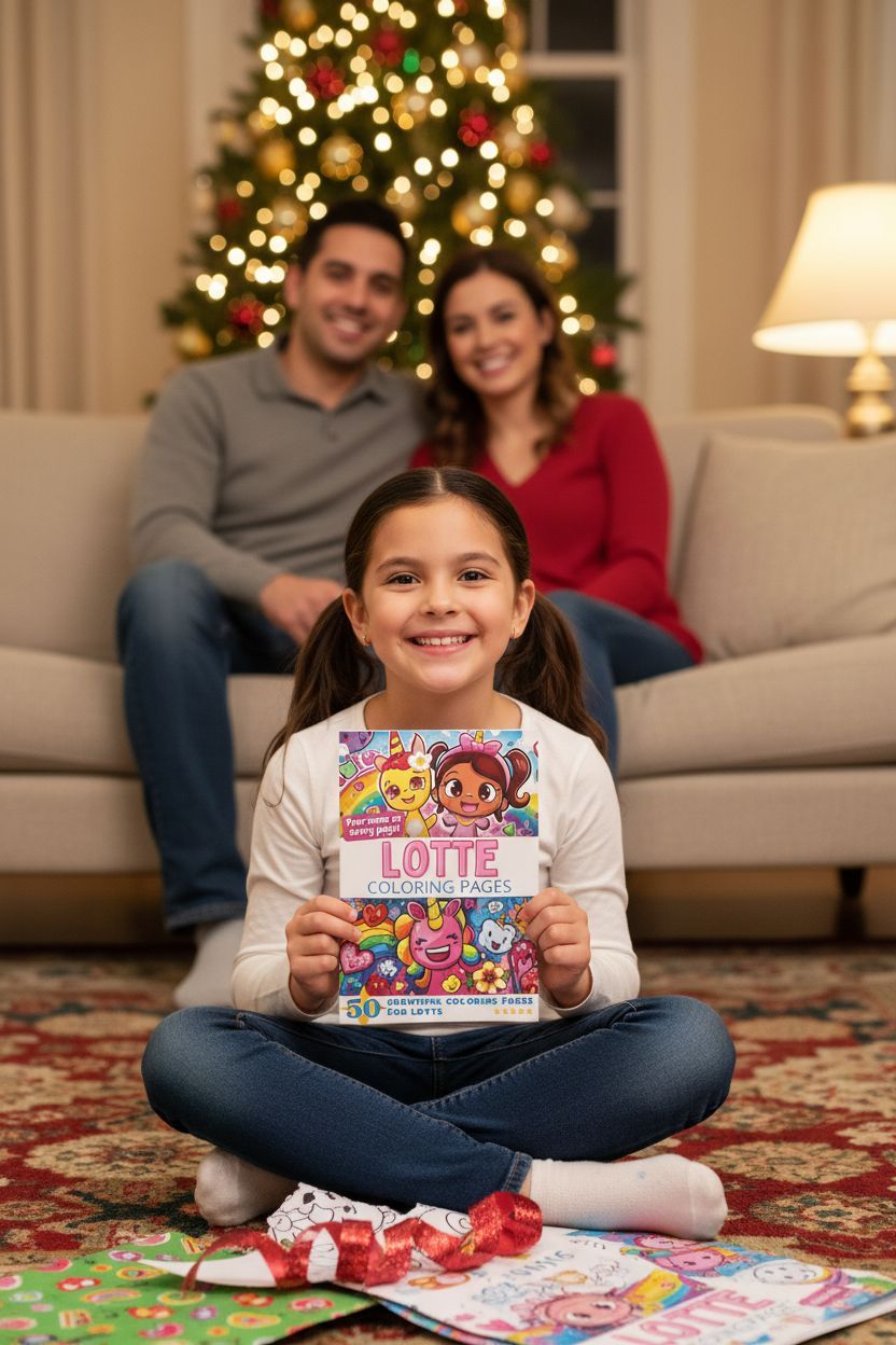 Lotte Christmas coloring pages gift