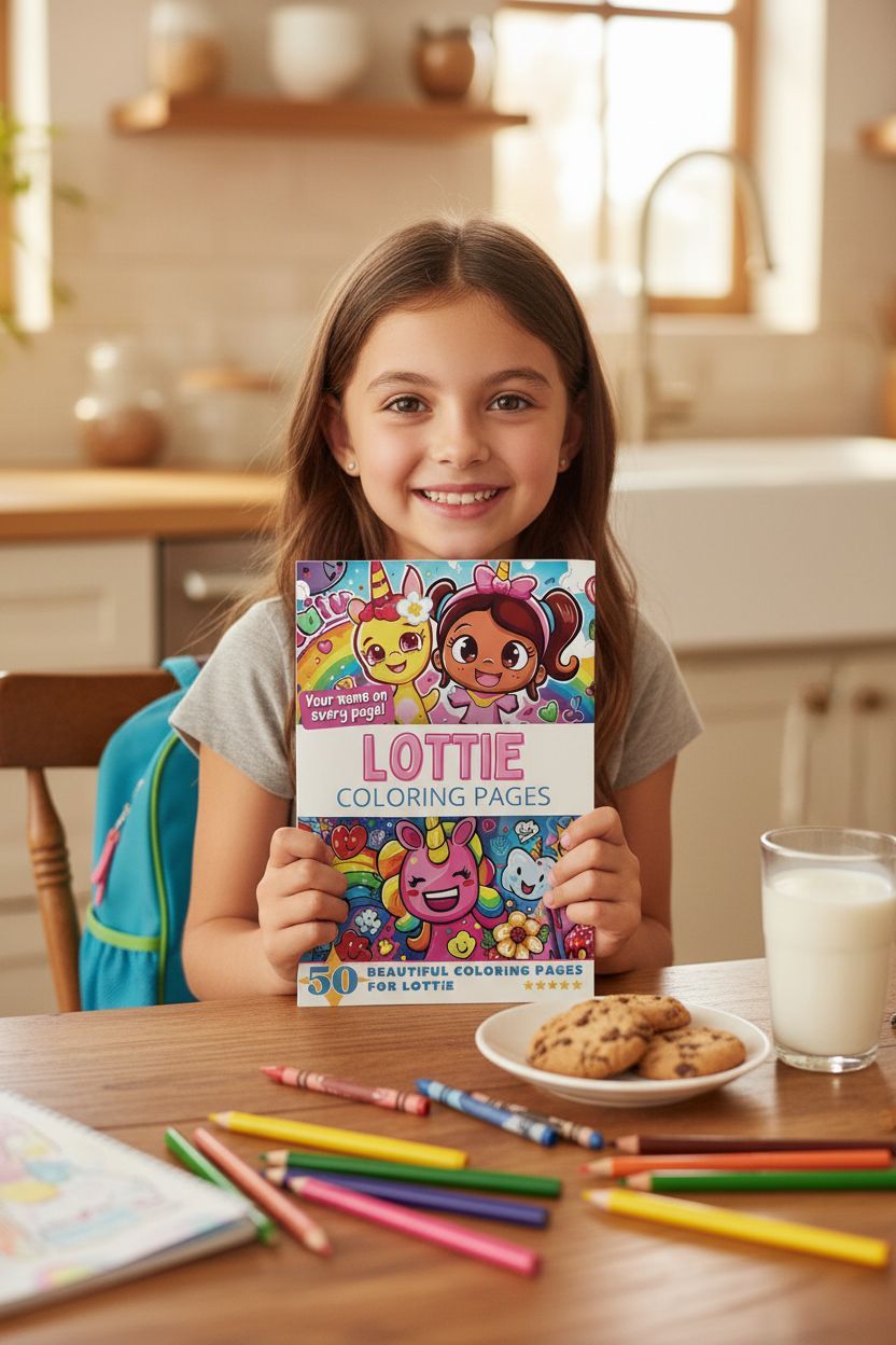 Lottie personal coloring pages
