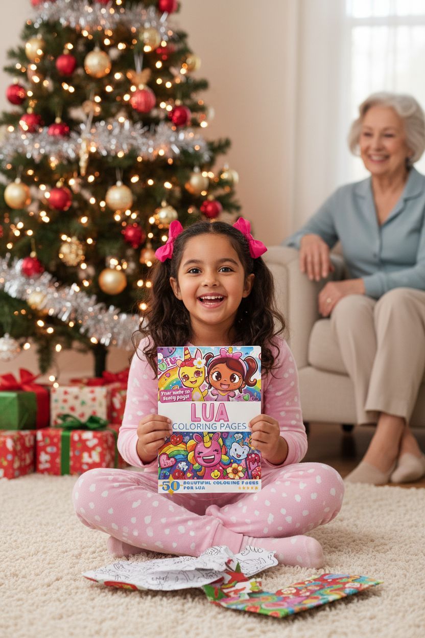 Lua Christmas coloring pages gift