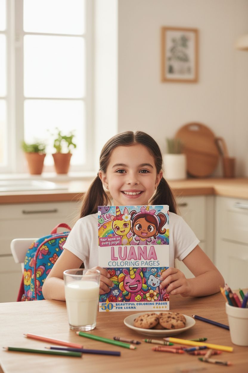 Luana personal coloring pages