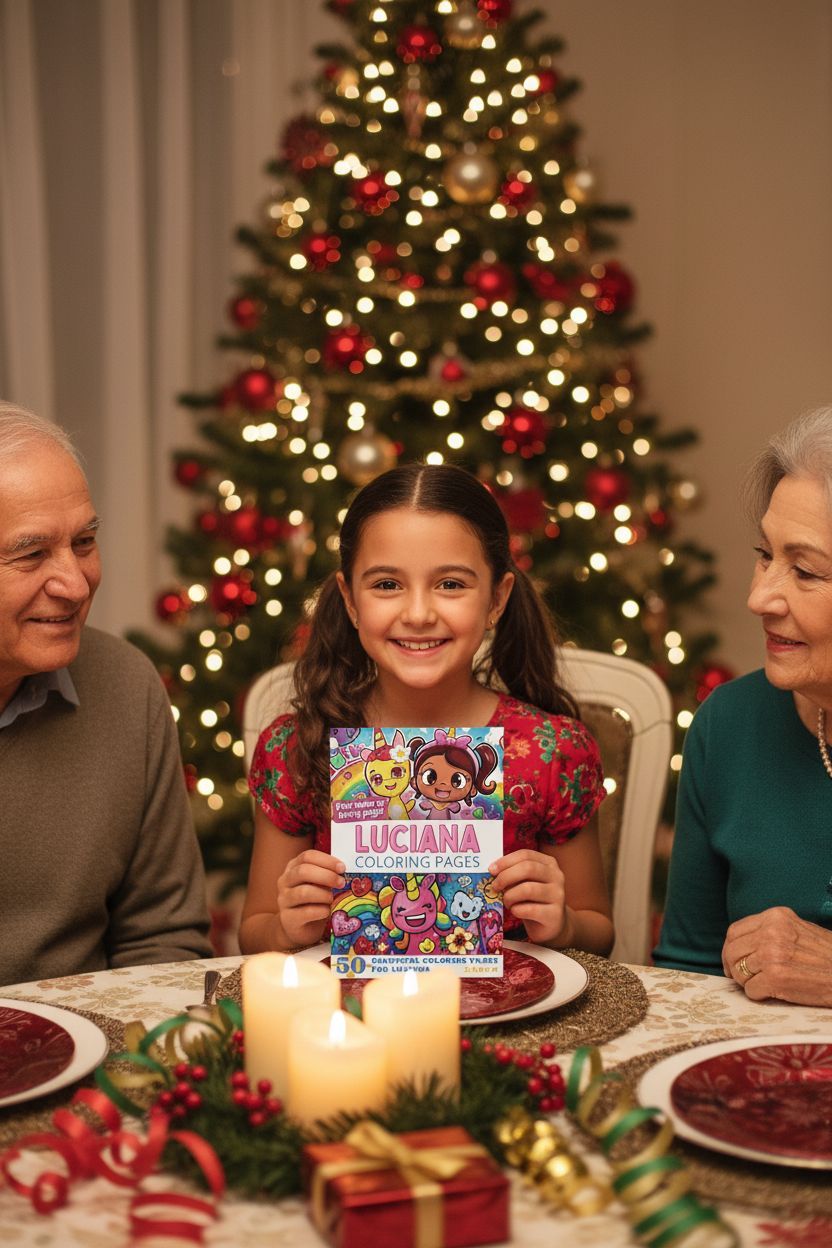Luciana Christmas coloring pages gift