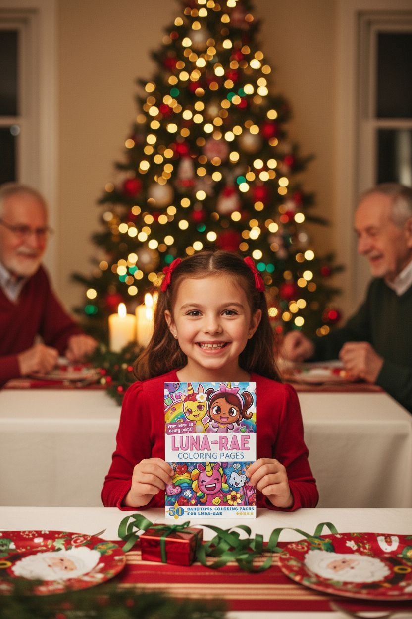 Luna-Rae Christmas coloring pages gift