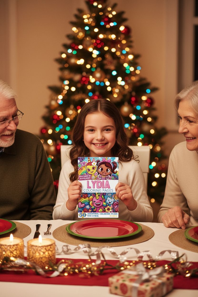 Lydia Christmas coloring pages gift