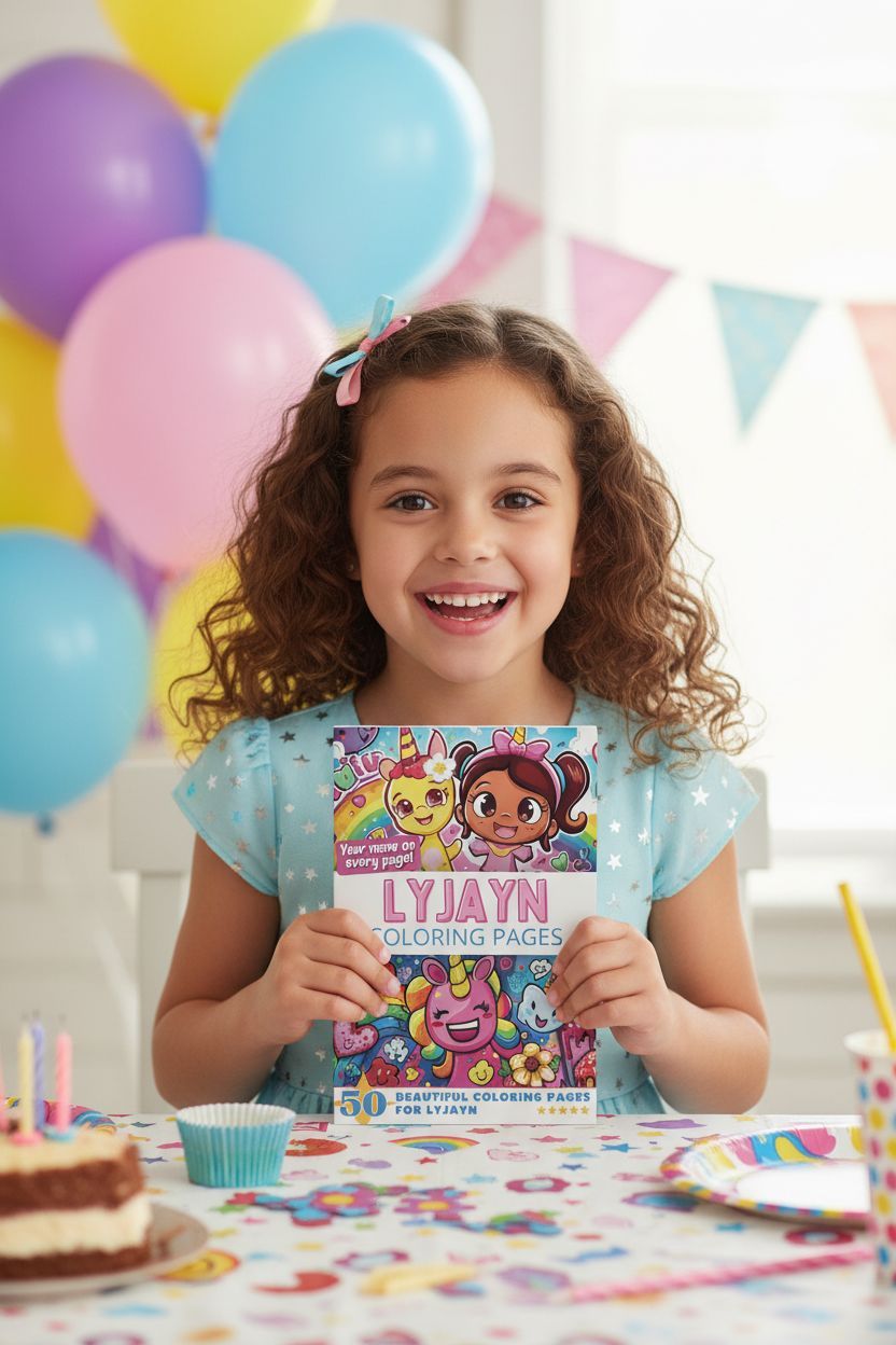 Lyjayn coloring book in use