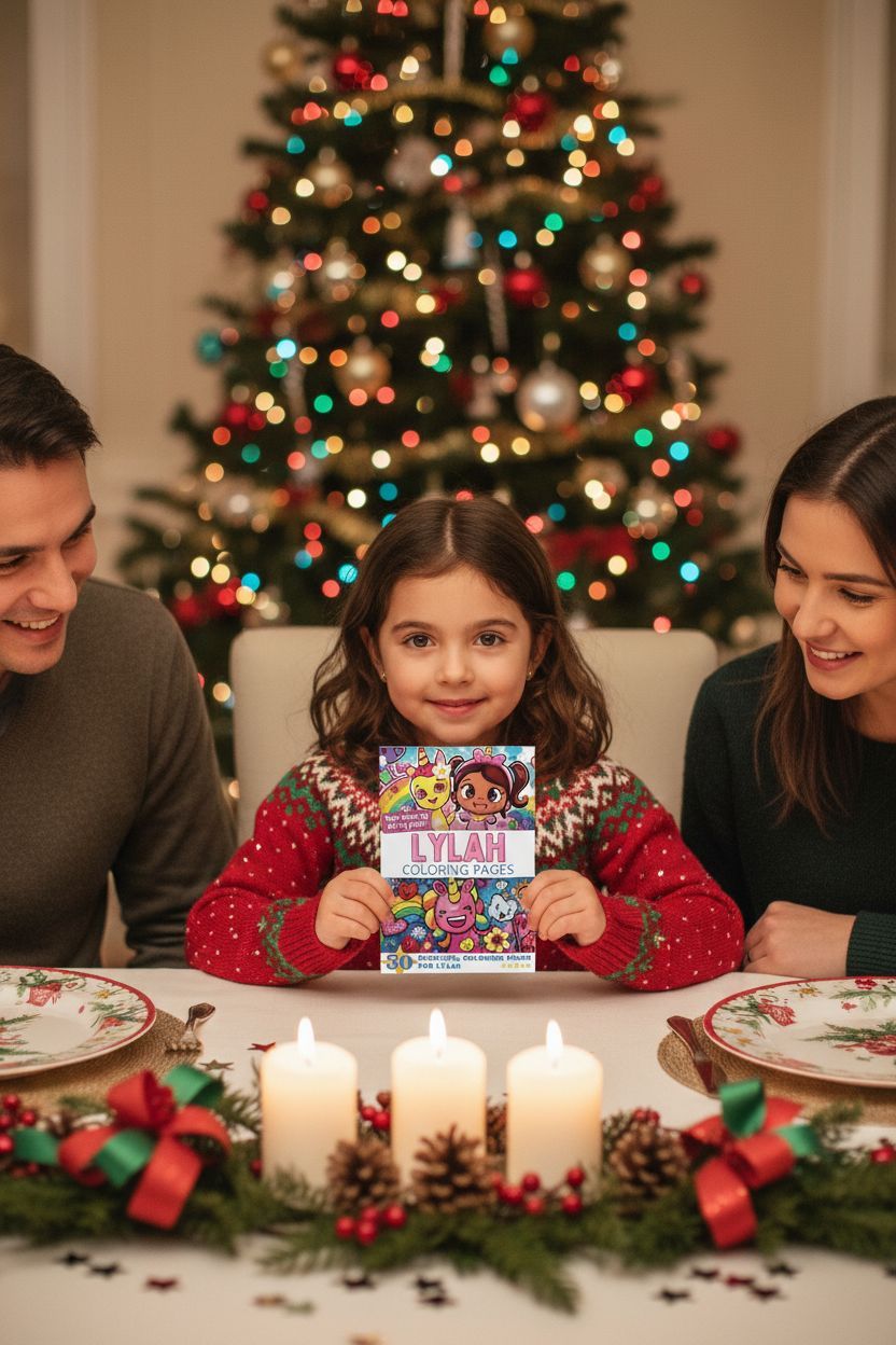 Lylah Christmas coloring pages gift