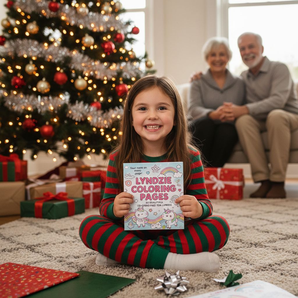 Lyndzie Christmas coloring pages gift