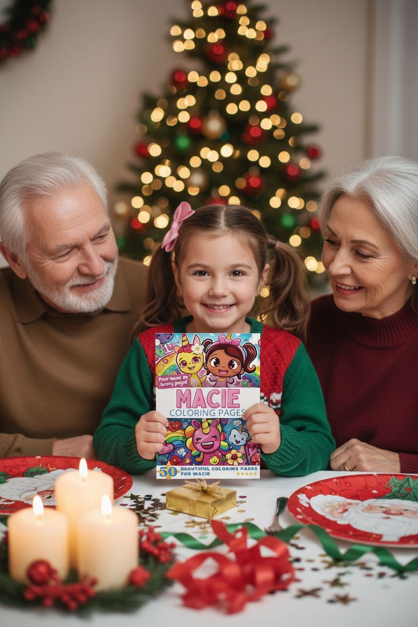 Macie Christmas coloring pages gift