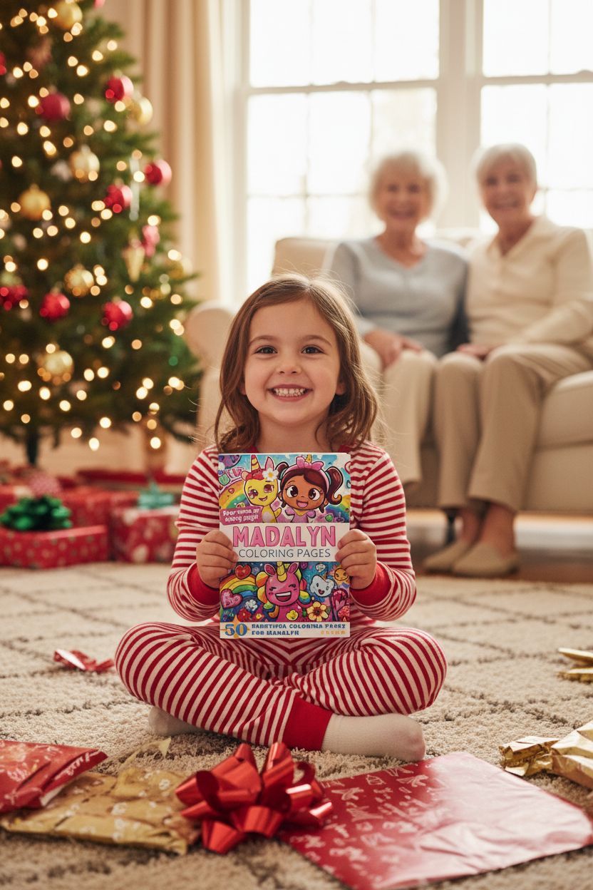 Madalyn Christmas coloring pages gift