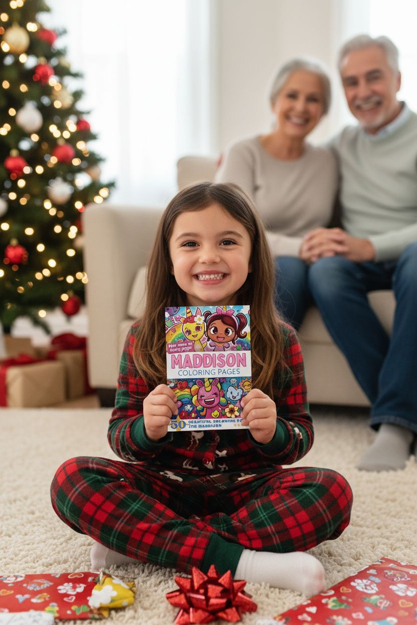 Maddison Christmas coloring pages gift