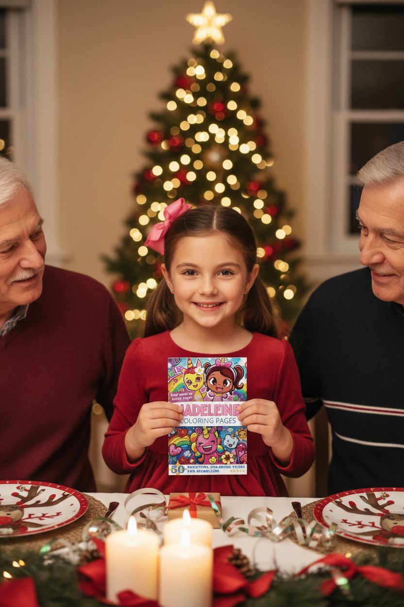 Madeleine Christmas coloring pages gift