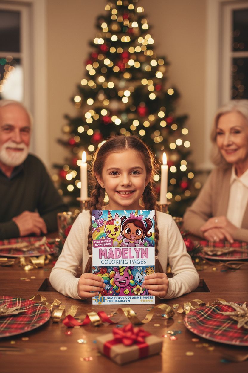 Madelyn Christmas coloring pages gift