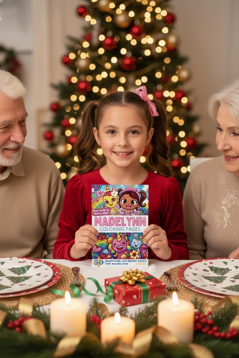 Madelynn Christmas coloring pages gift