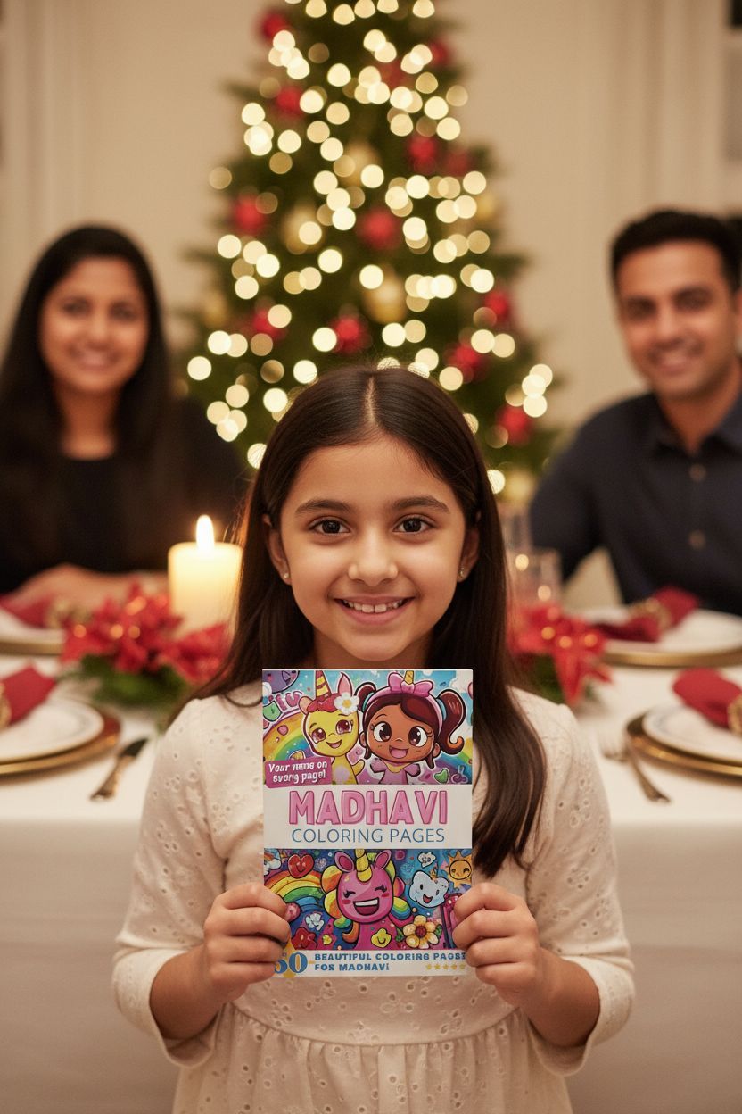Madhavi Christmas coloring pages gift