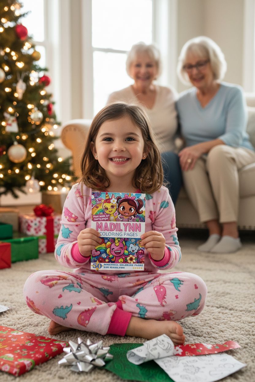 Madilynn Christmas coloring pages gift