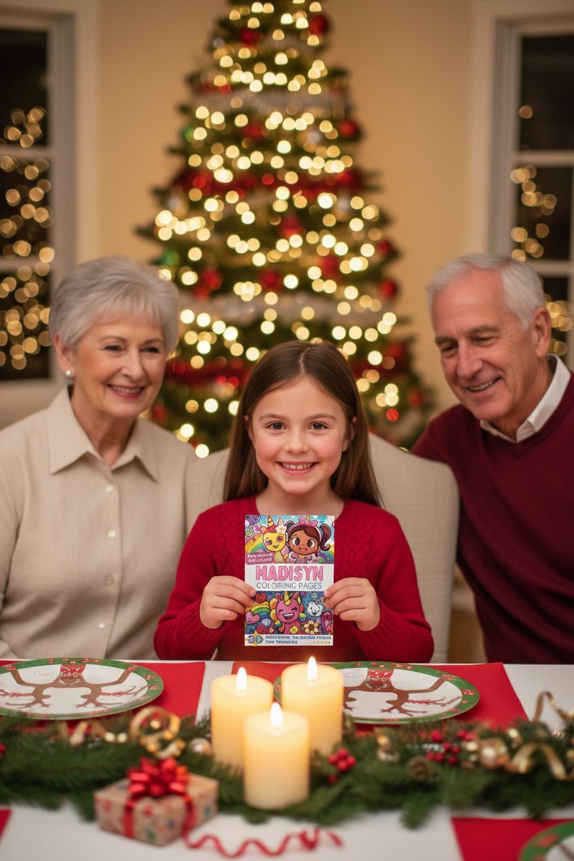 Madisyn Christmas coloring pages gift