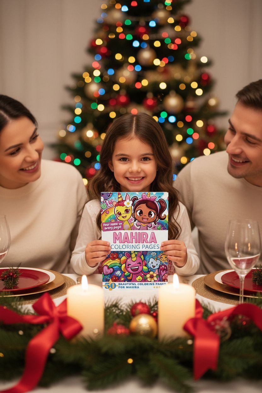 Mahira Christmas coloring pages gift