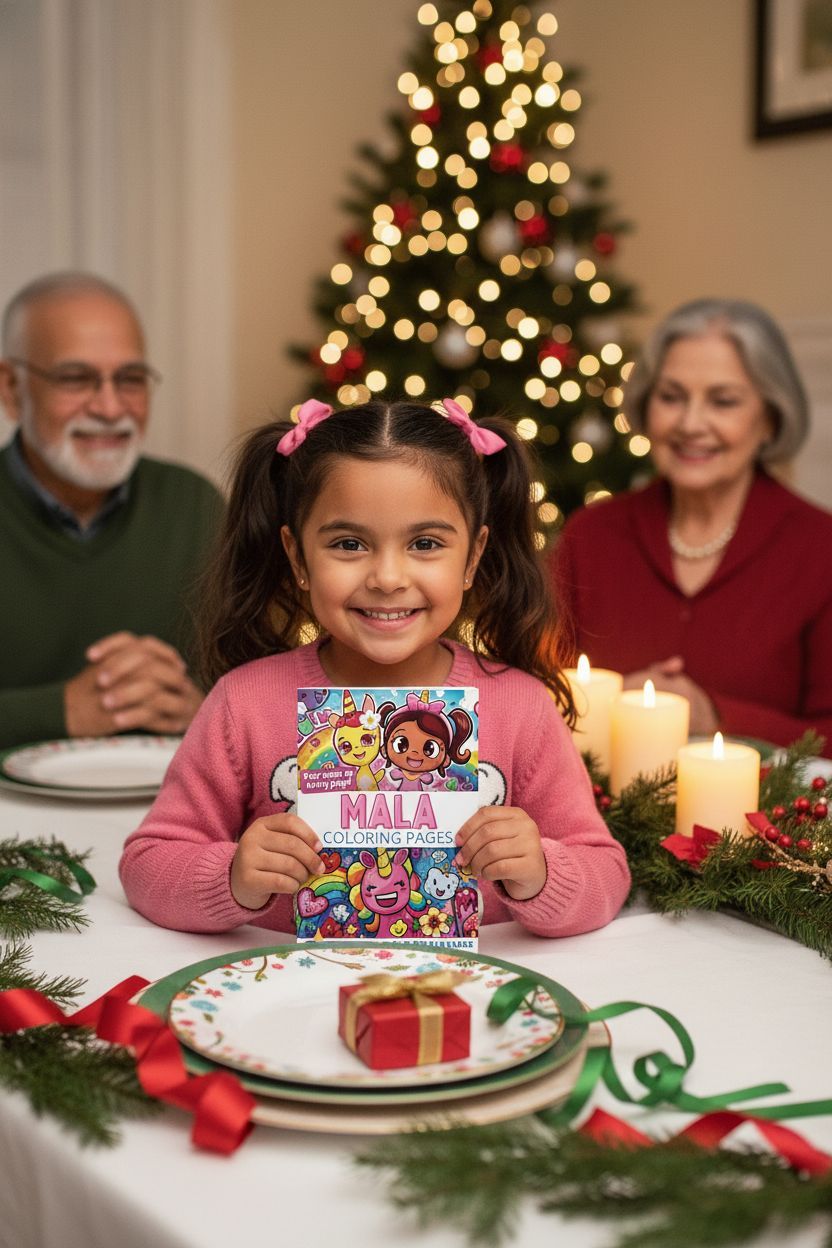 Mala Christmas coloring pages gift