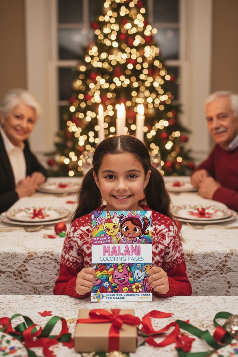 Malani Christmas coloring pages gift