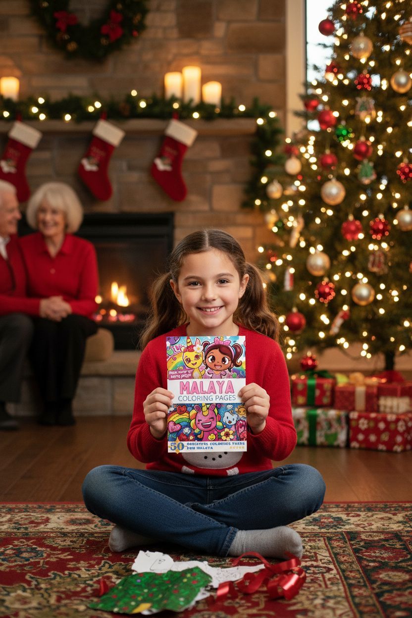 Malaya Christmas coloring pages gift