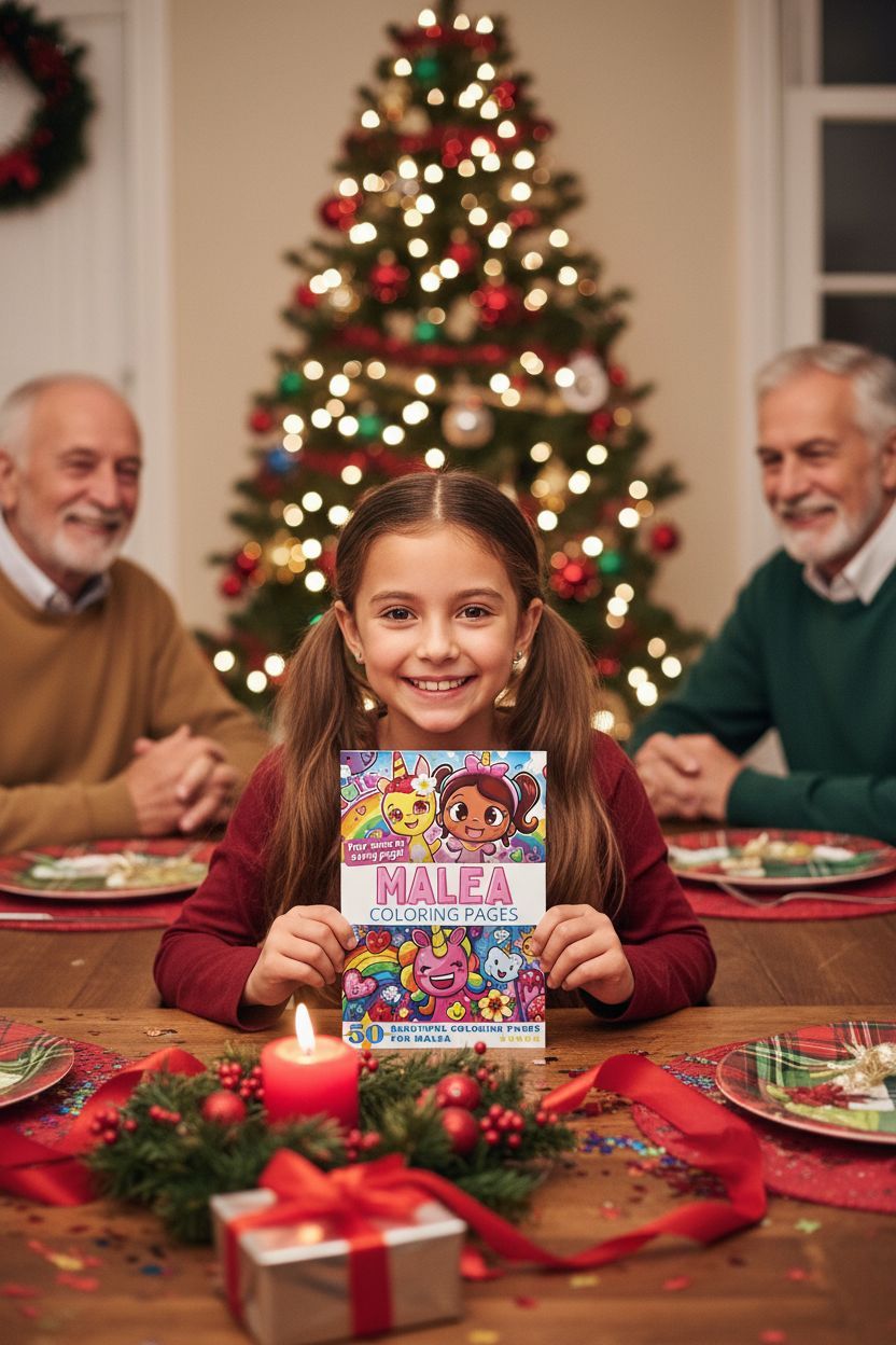 Malea Christmas coloring pages gift