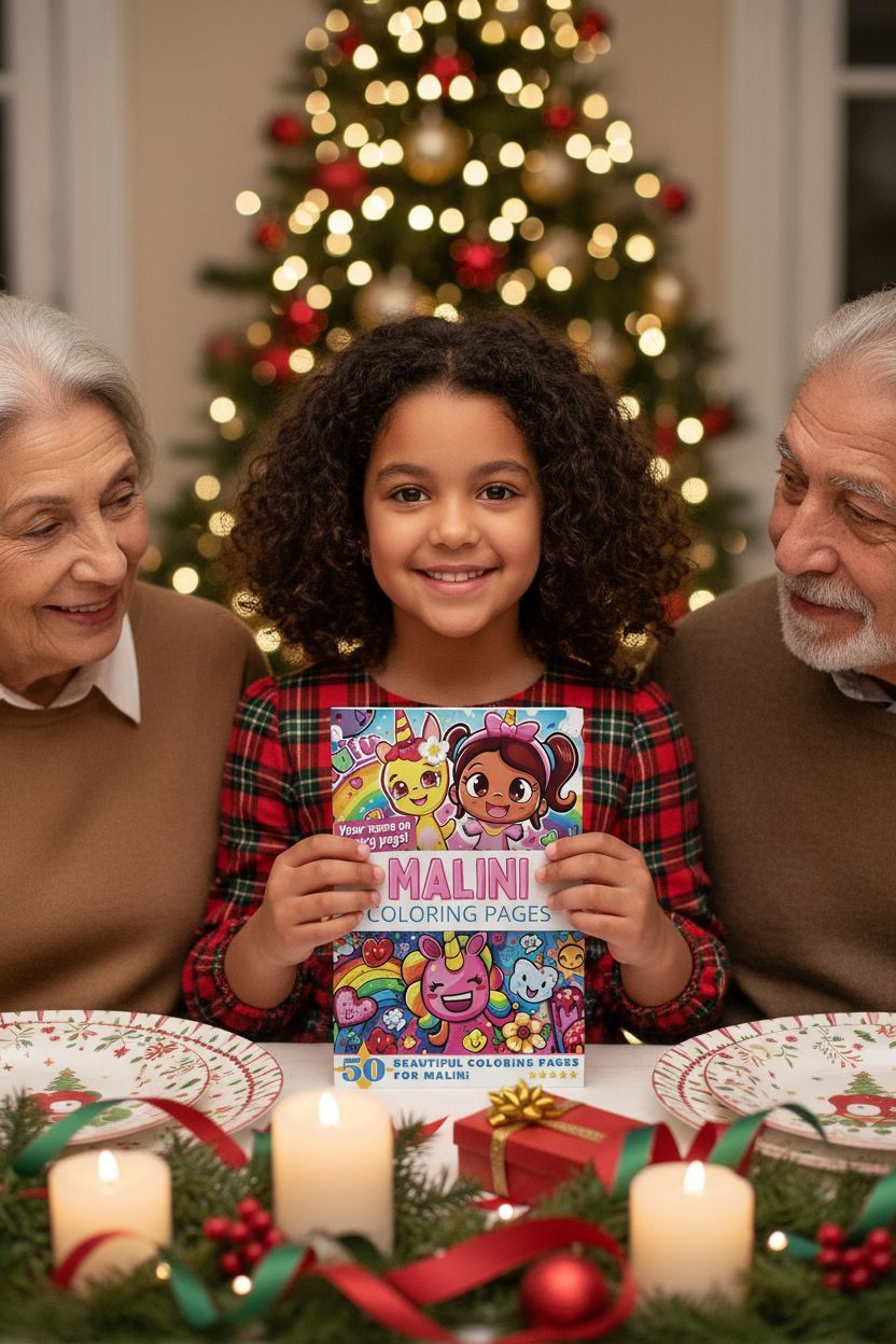Malini Christmas coloring pages gift