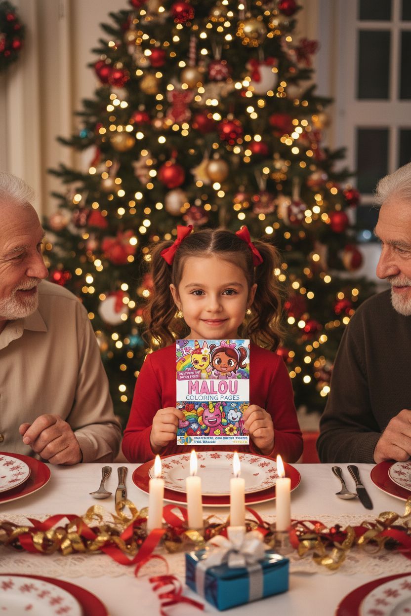Malou Christmas coloring pages gift
