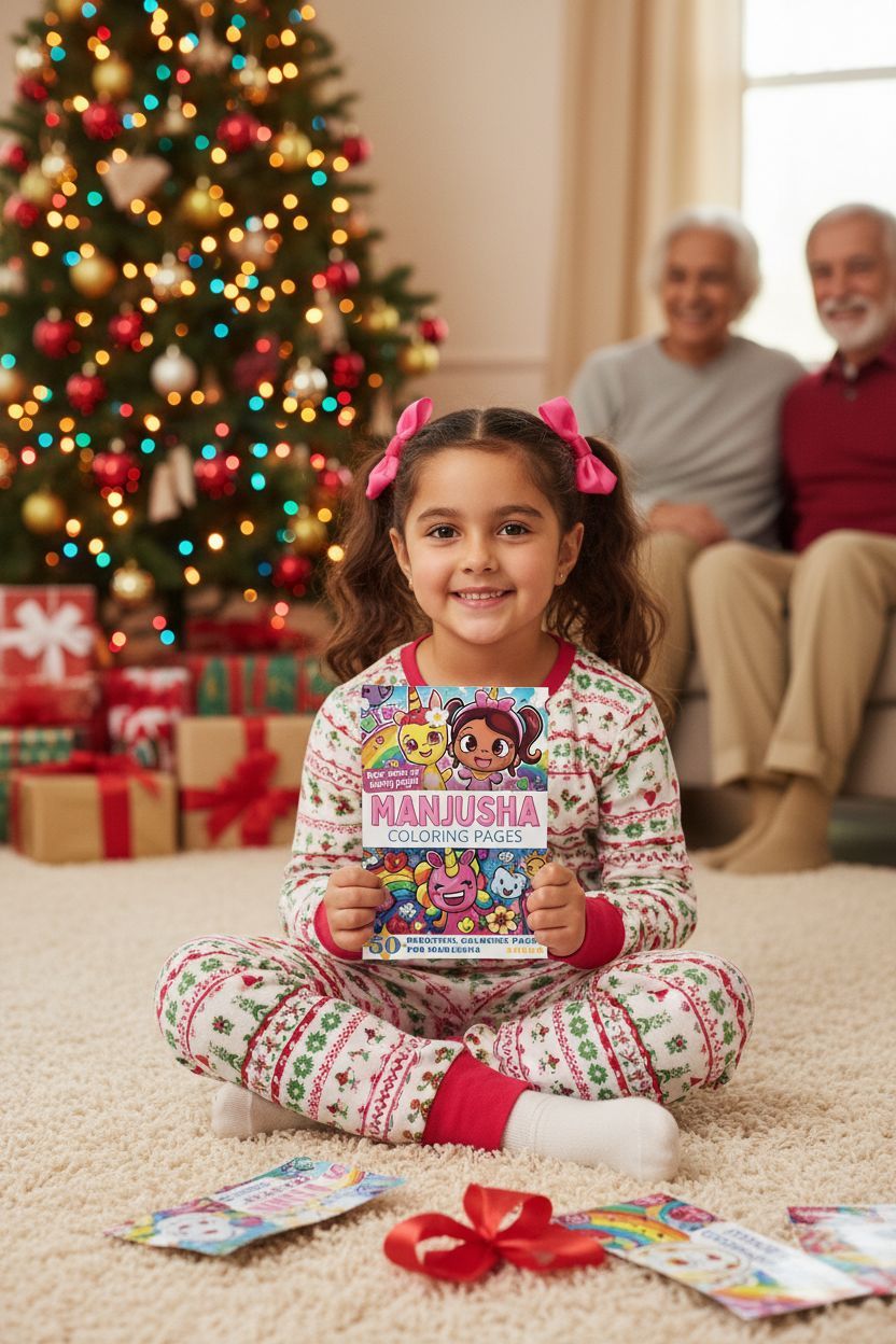 Manjusha Christmas coloring pages gift