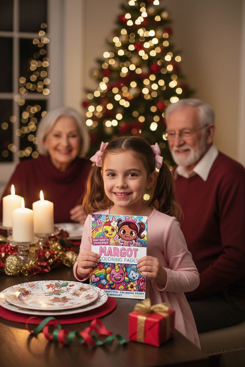Margot Christmas coloring pages gift