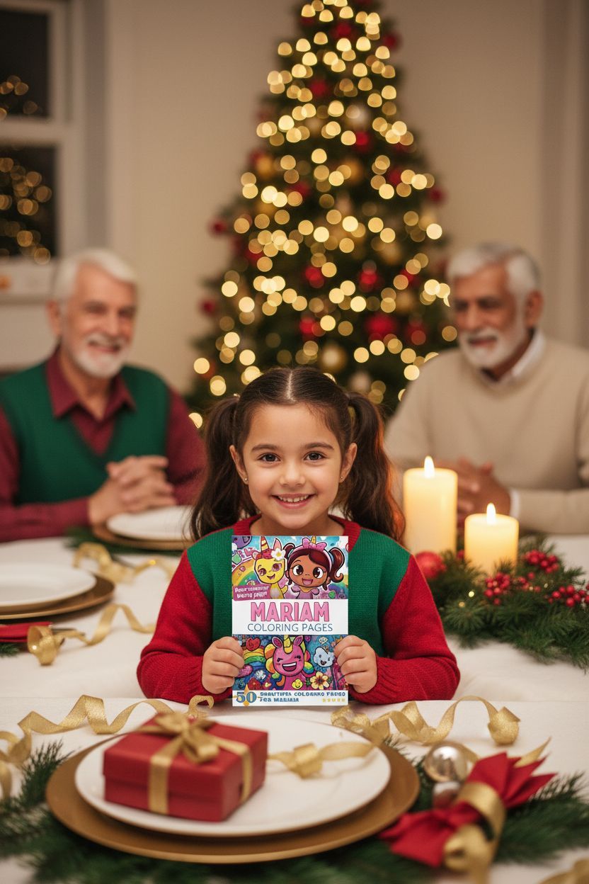 Mariam Christmas coloring pages gift