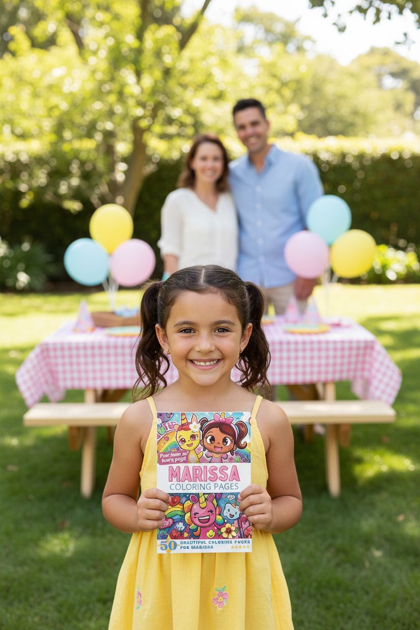 Marissa coloring book in use