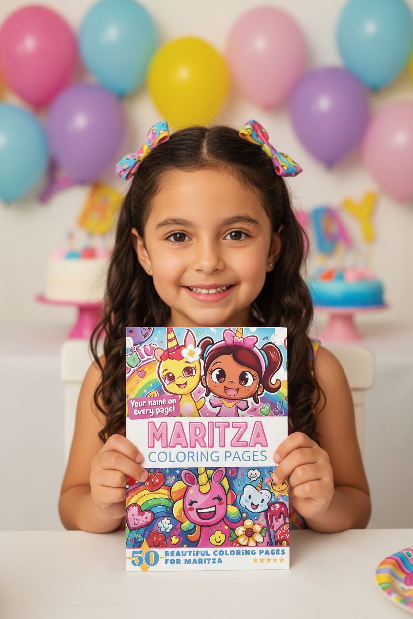 Maritza coloring book in use
