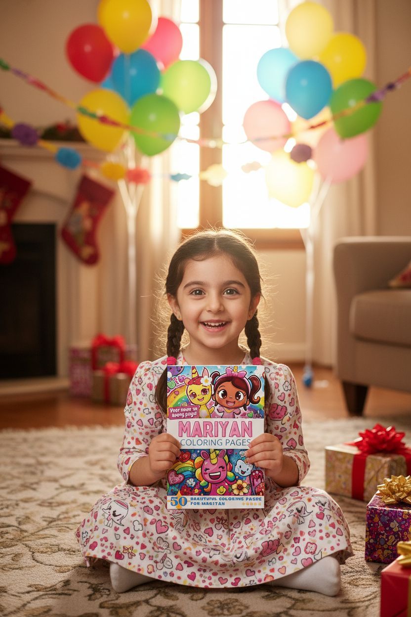 Mariyan coloring book in use