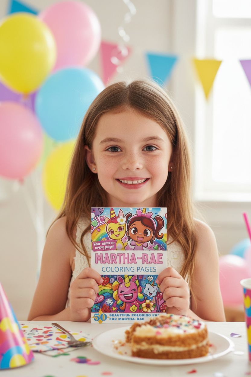 Martha-Rae coloring book in use