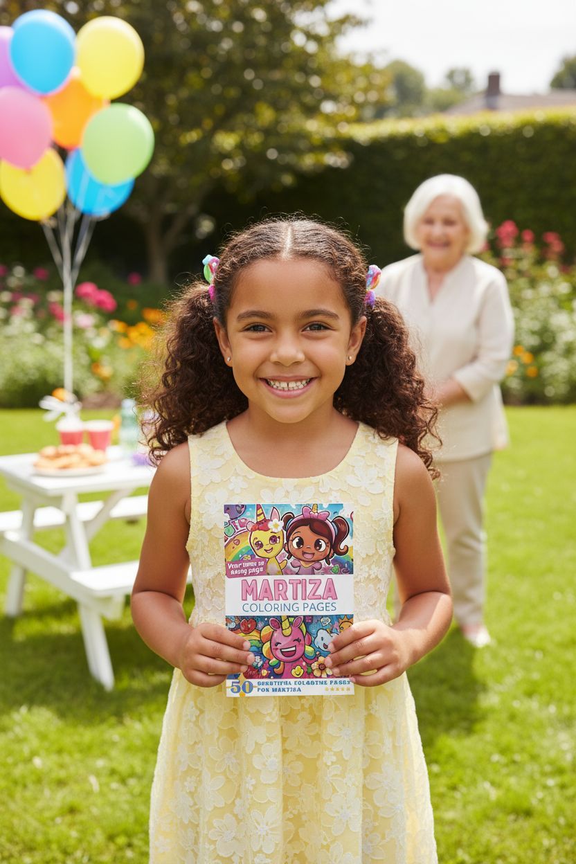Martiza coloring book in use