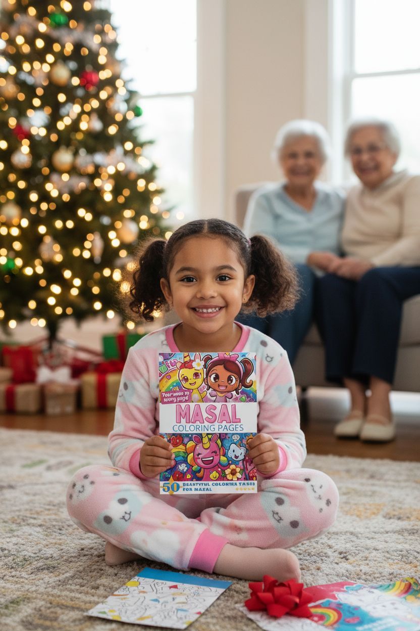 Masal Christmas coloring pages gift