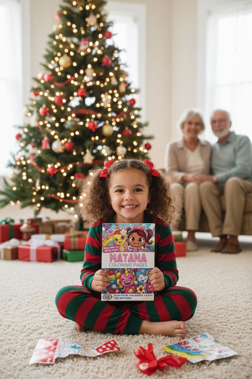 Matana Christmas coloring pages gift