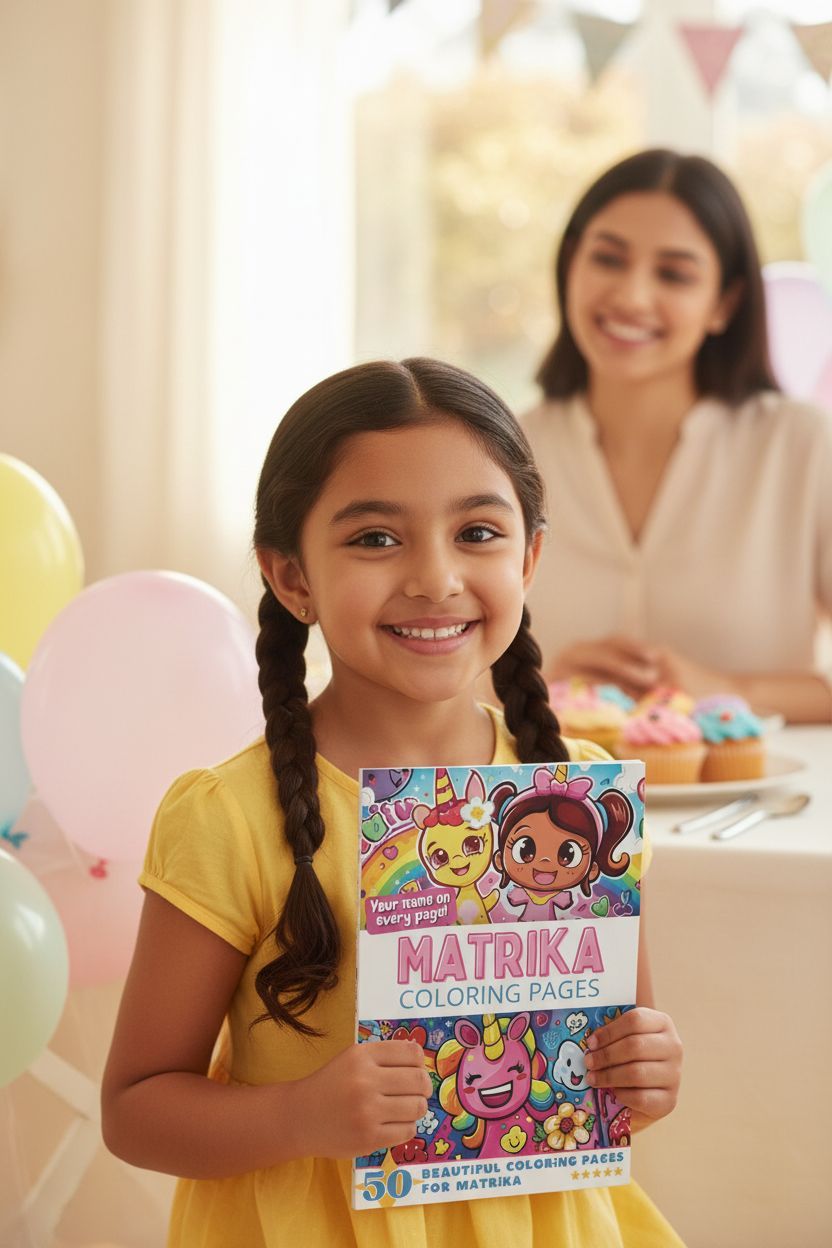 Matrika coloring book in use