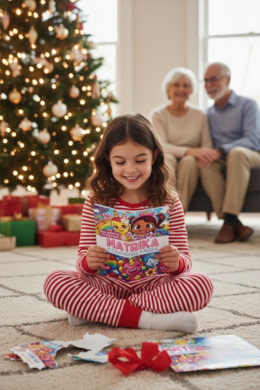 Matrika Christmas coloring pages gift